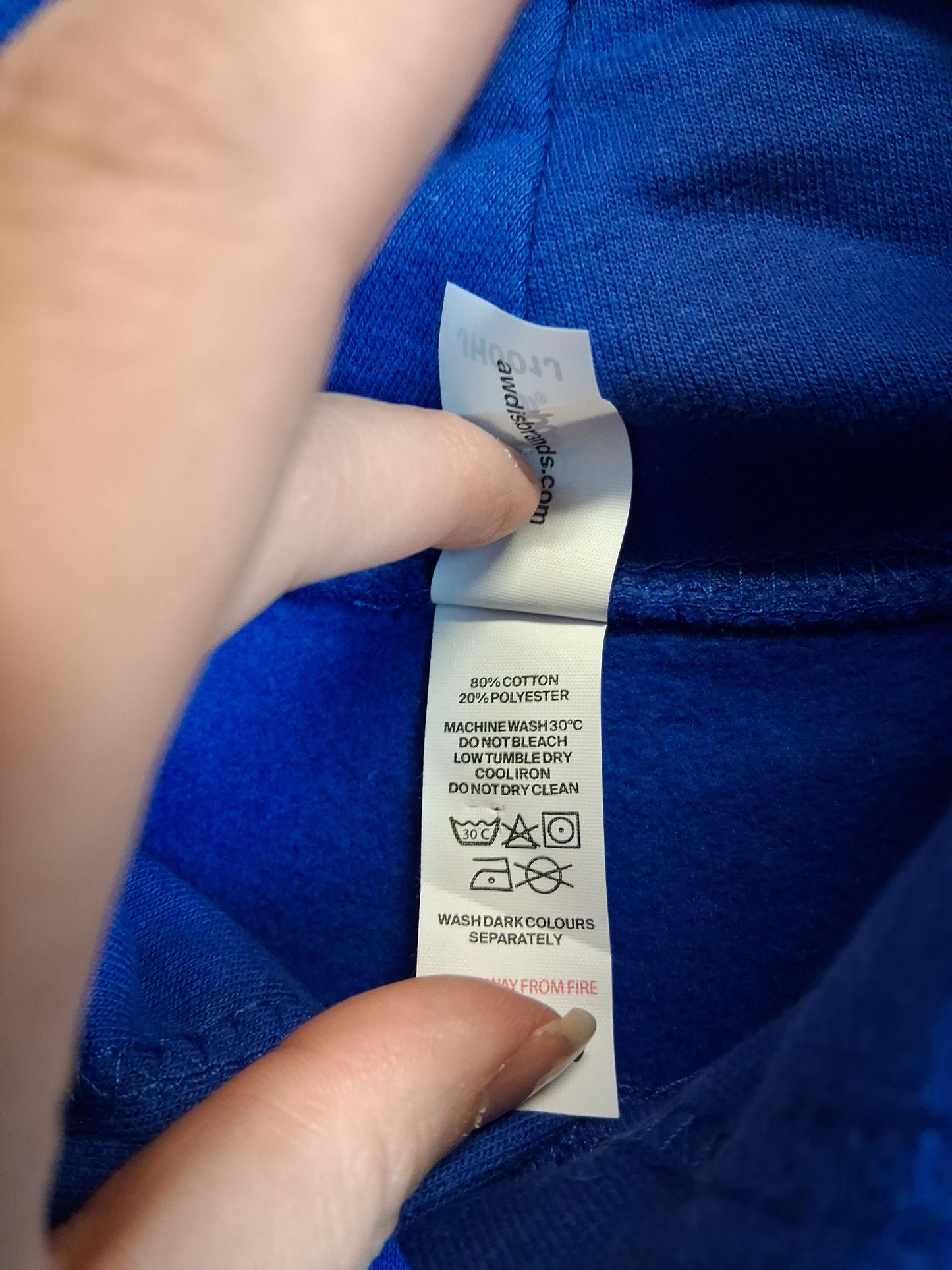 Just Hoods Boys Cricket Hoodie Blue Age 7-8 Years