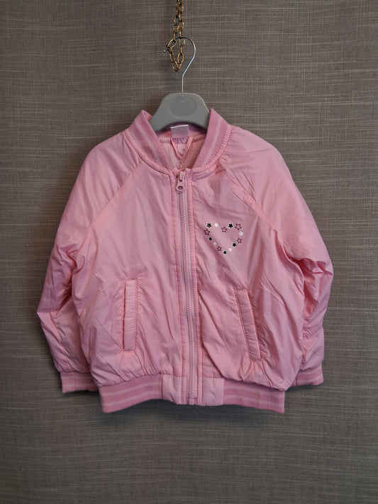 Pep&Co Girls Pink Bomber Jacket Age 3-4 Years New