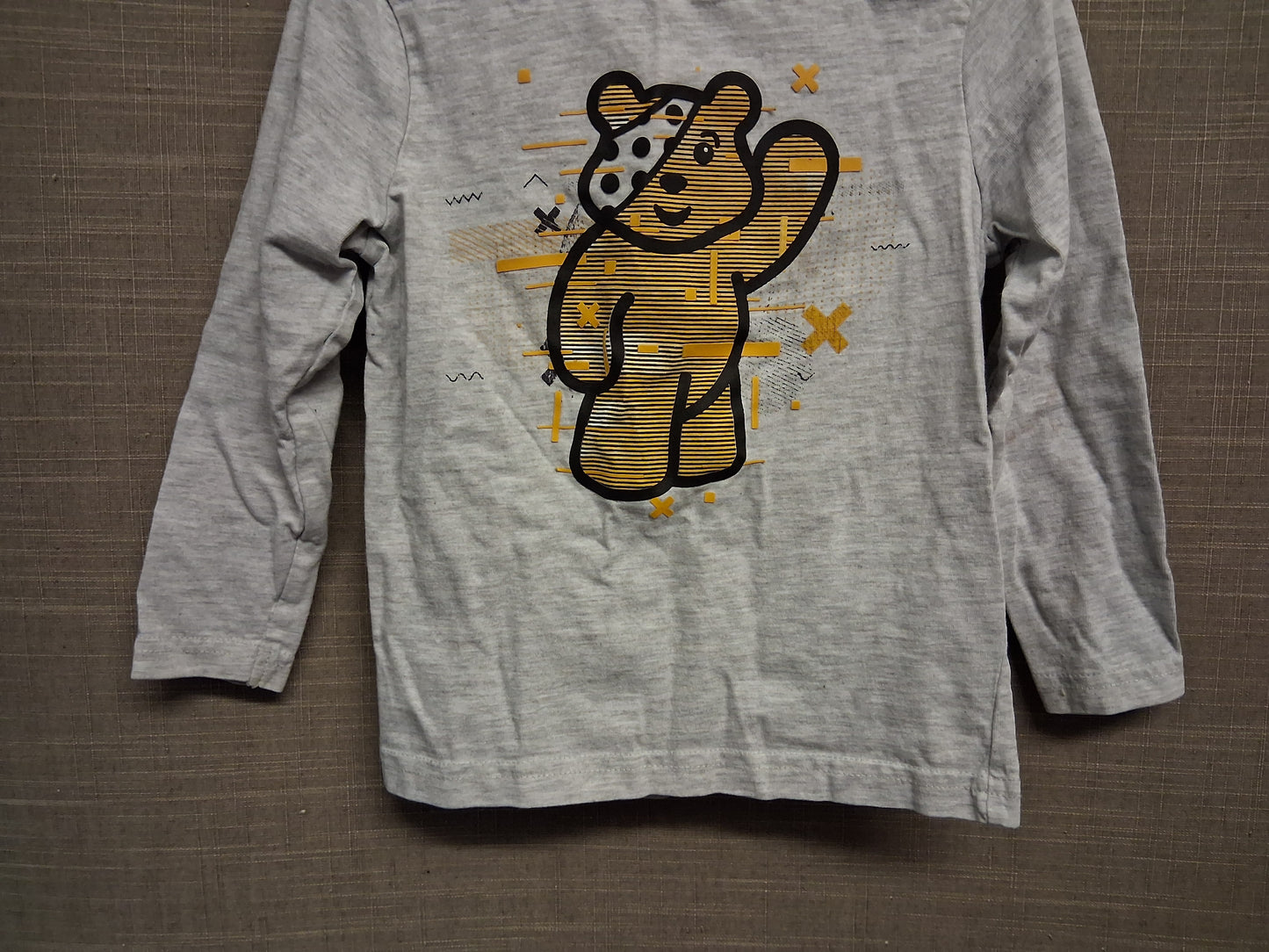 George Unisex "Pudsey" Children in Need Grey Long Sleeve T-Shirt Age 18-24 Months