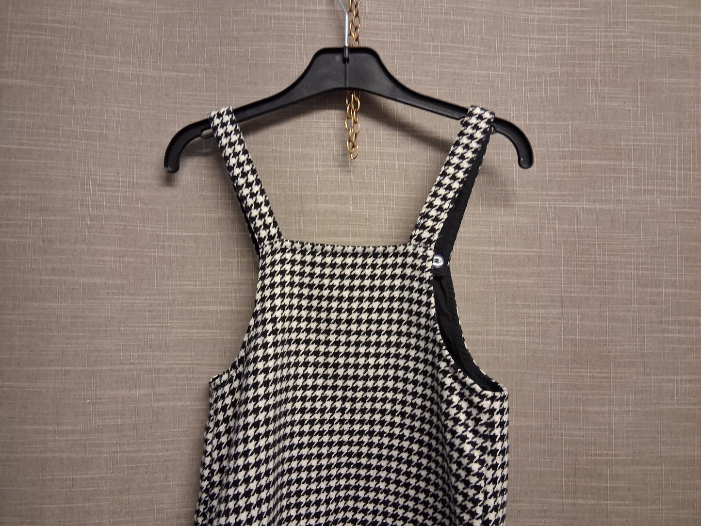 Next Girls Houndstooth Pinafore Dress Black and White Age 8 Years