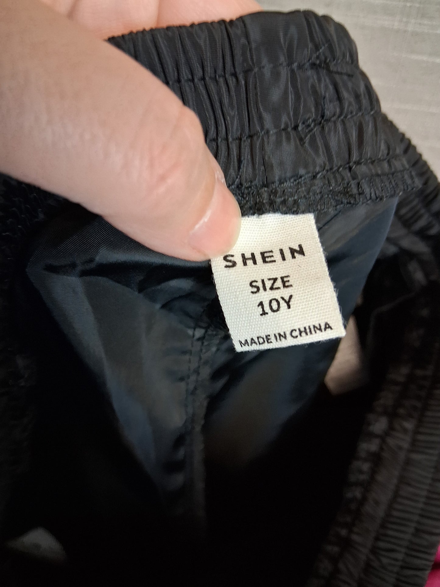 Shein Girls Black Cargo Trousers Age 10 Years