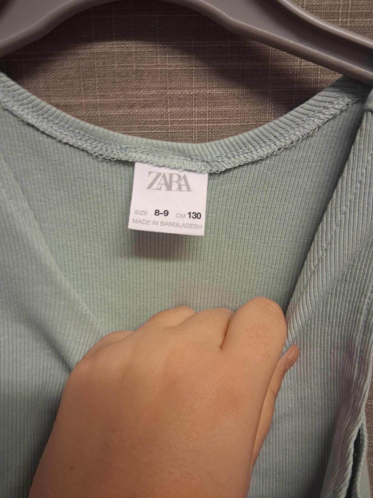 Zara Girls Mint Green Vest Tank Top Age 8-9 Years