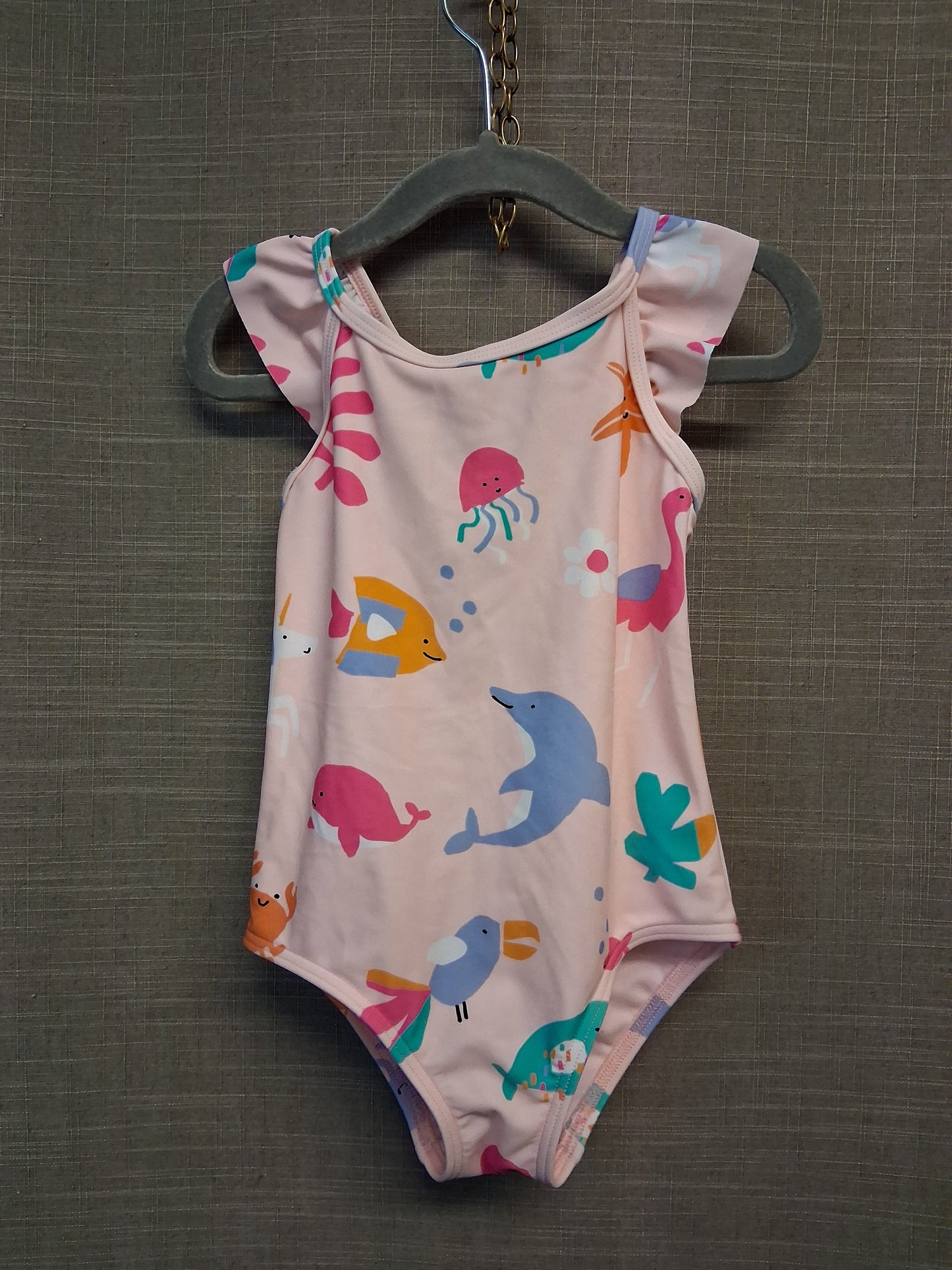 Marks and Spencer Pink Animals Swimsuit One Piece Age 2-3 Years