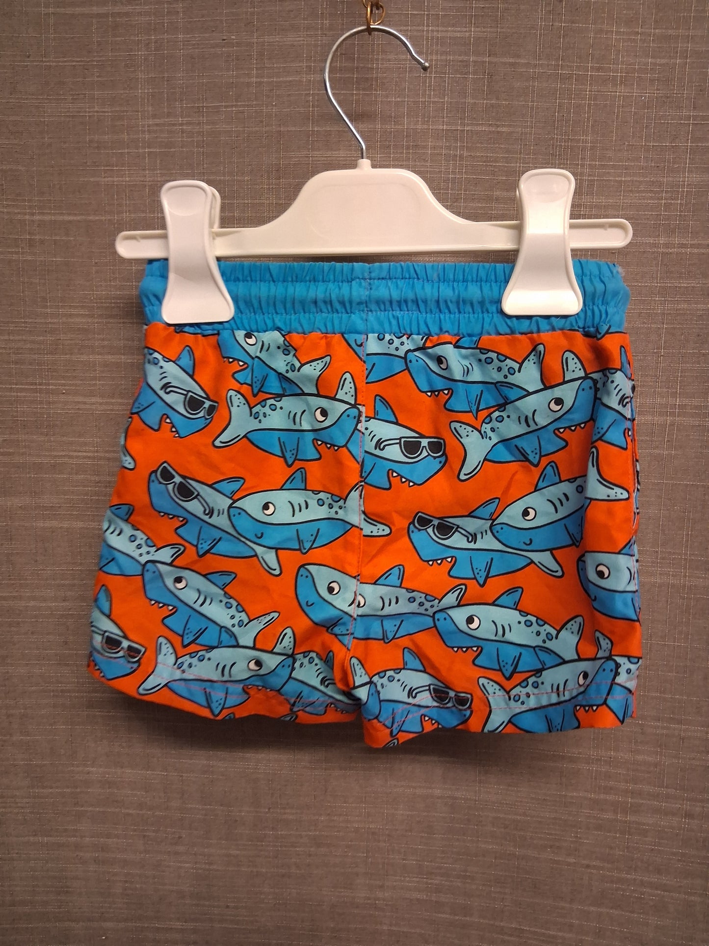 Next Boys Swim Shorts Red Sharks Age 9-12 Months