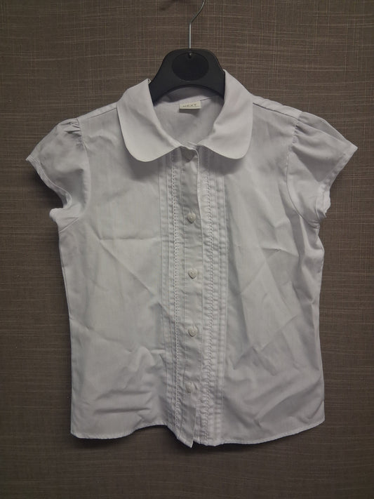 Next Girls White Traditional Style Short Sleeve Blouse Age 6 Years
