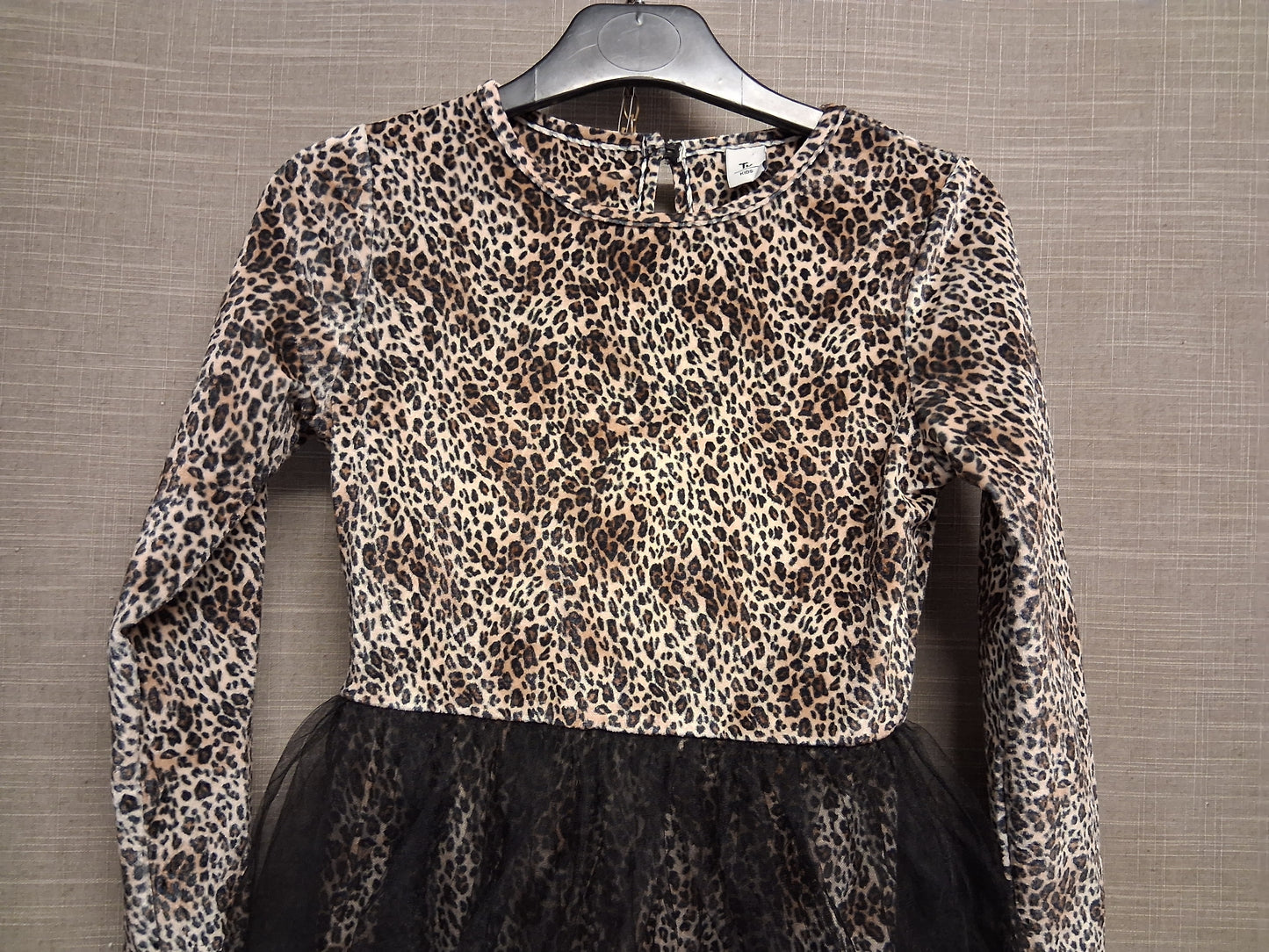 TU Girls Leopard Cat Fancy Dress Costume Age 7 Years Beige Black Halloween