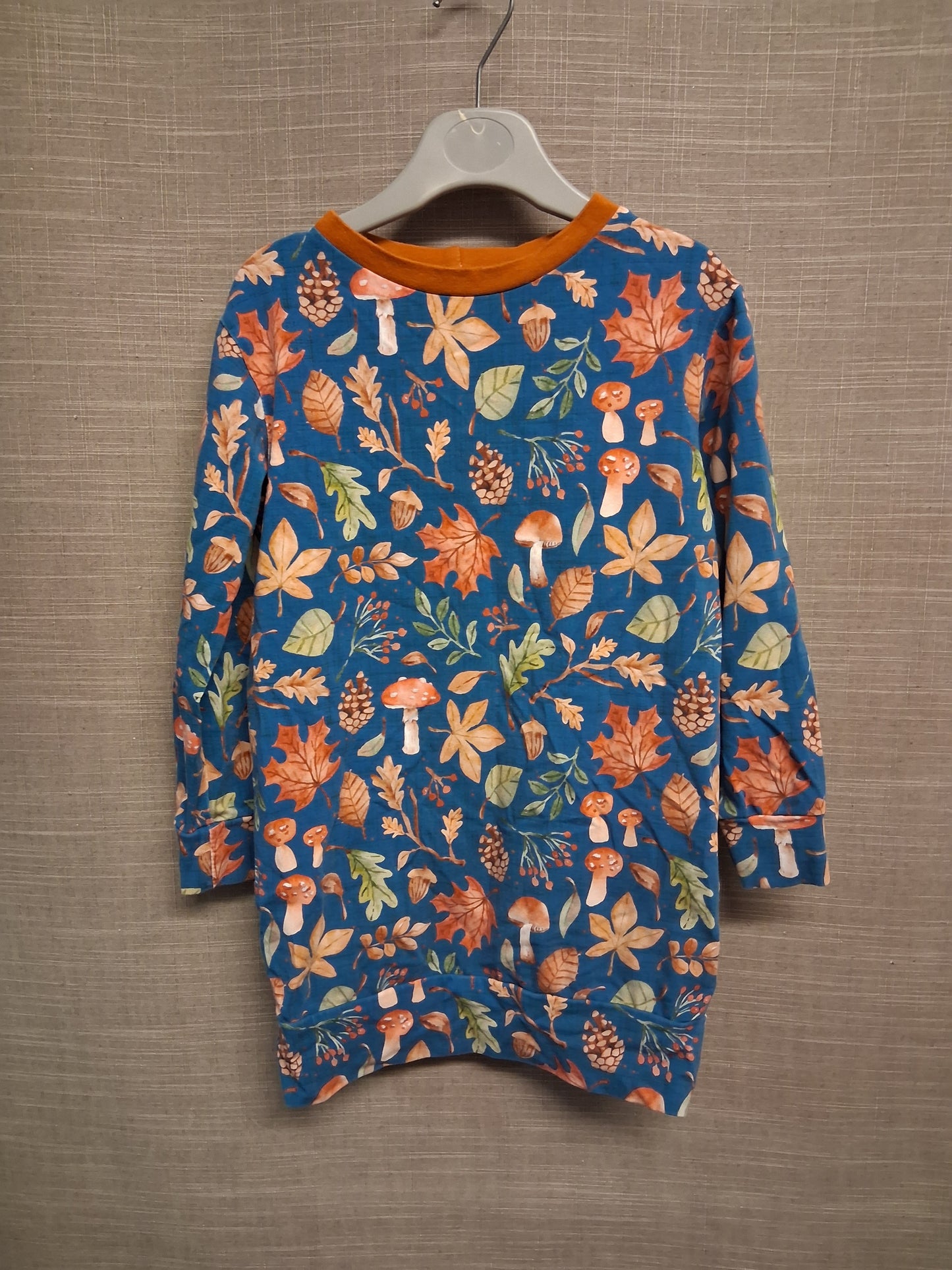 Rocket & Patch Girls Autumnal Print Jersey Jumper Dress Age 3-4 Years