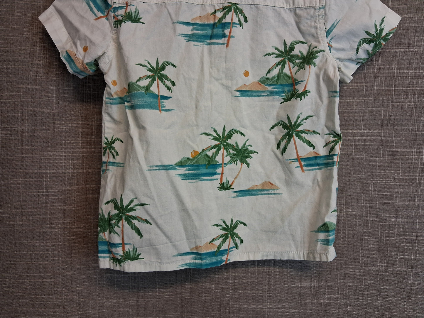 Matalan Hawaiian Style Shirt Short Sleeve Age 3-4 Years Pale Green