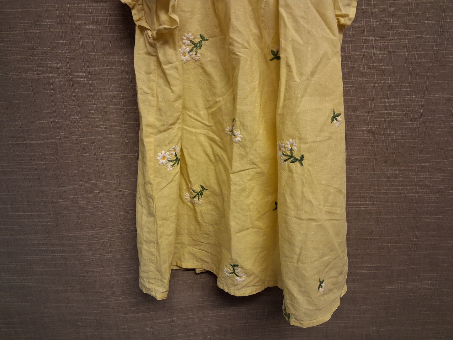 Next Girls Yellow Summer Sleeveless Floral Embroidered Age 5-6 Years