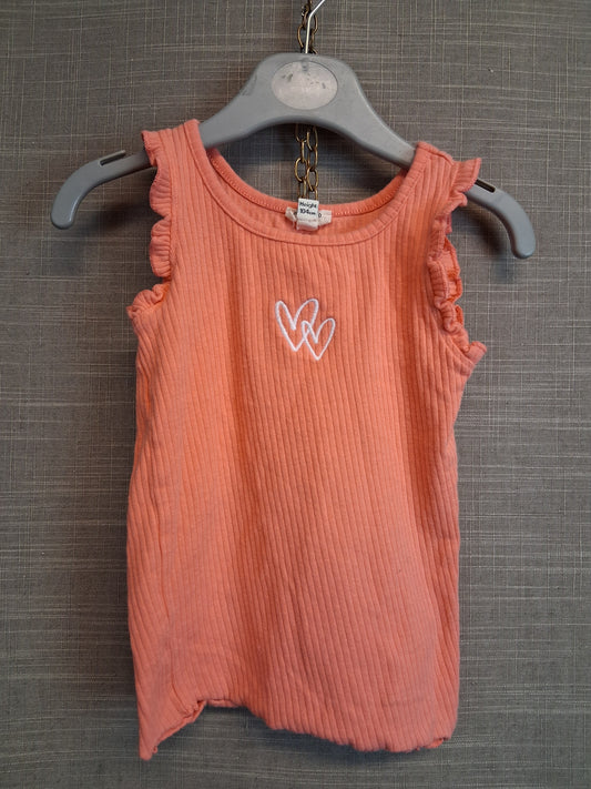 River Island Girls Peach Vest Top Age 3-4 Years