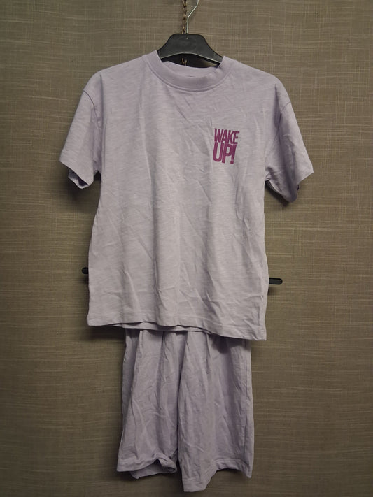 Next Boys Lilac 2 Piece PJs Pyjamas Set Age 3-4 Years Loose Fit