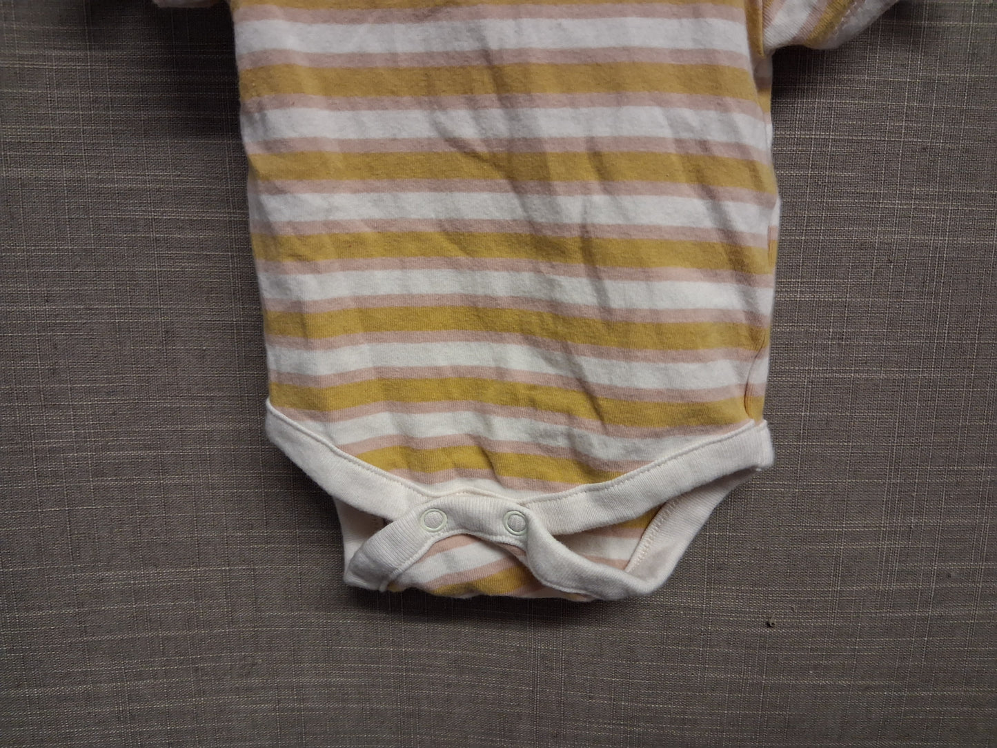 Next Boys Mustard White Striped Short Sleeve Bodysuit Age First Size