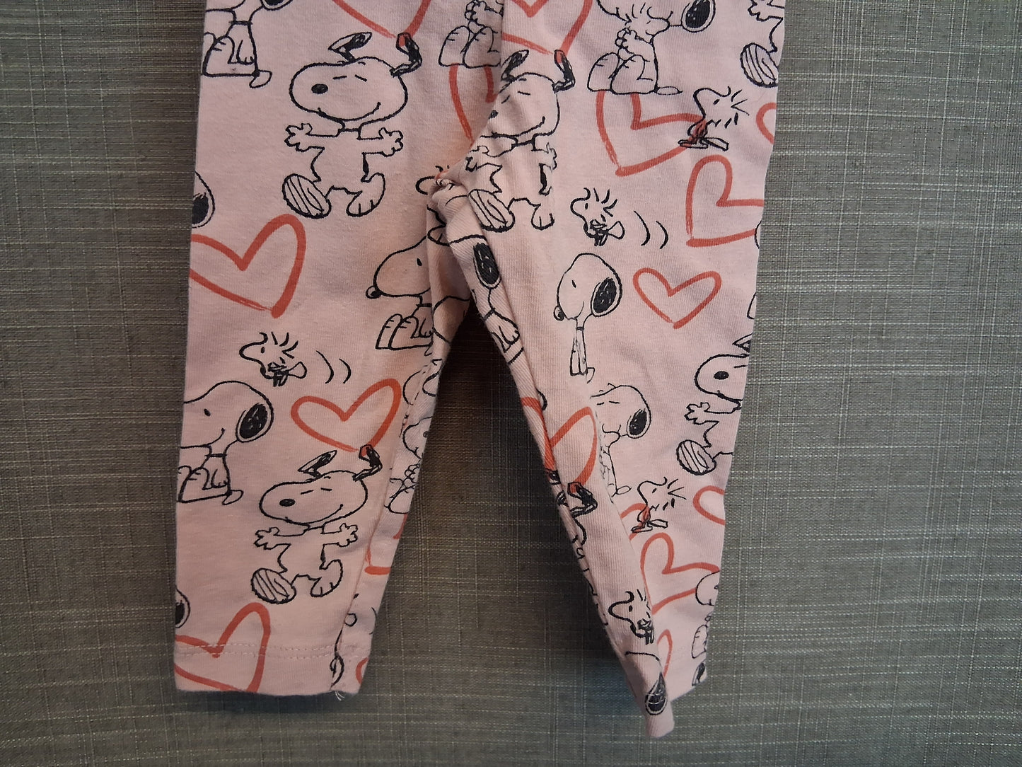 F&F Girls Snoopy Theme Pink Leggings Age 0-3 Months