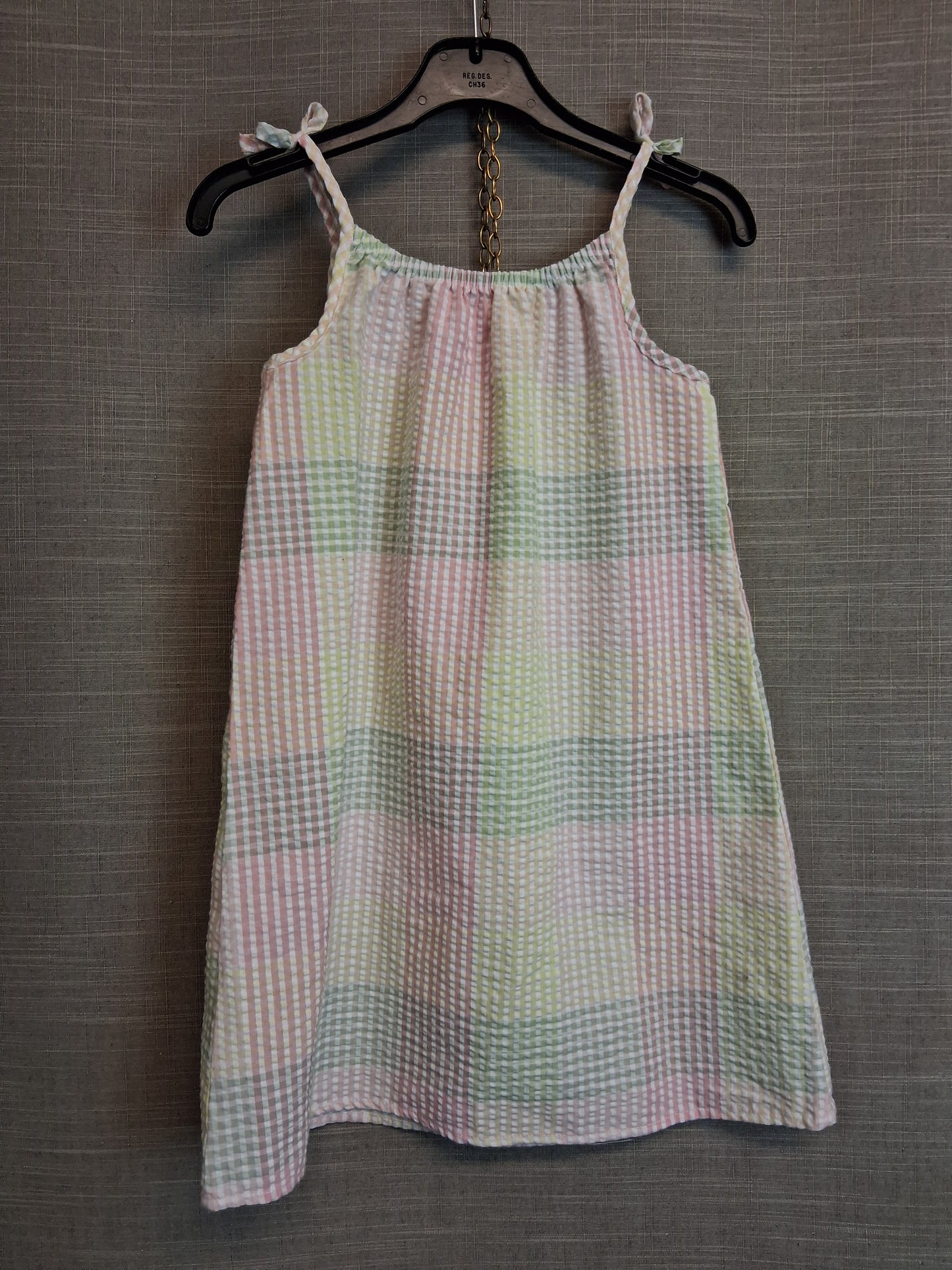 Nutmeg Girls Pastel Multicolour Check Sundress Age 6-7 Years