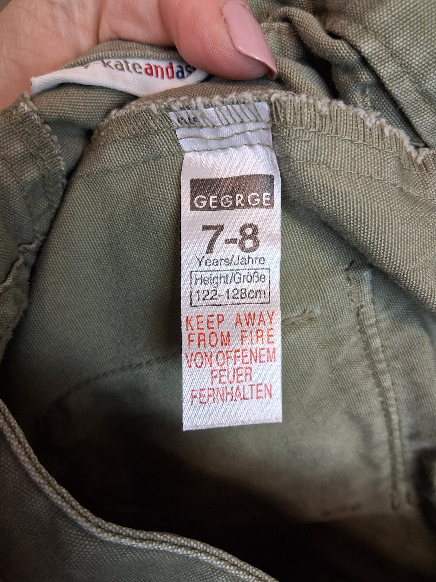 Mary-Kate and Ashley George Khaki Pencil Skirt Age 7-8 Years Vintage