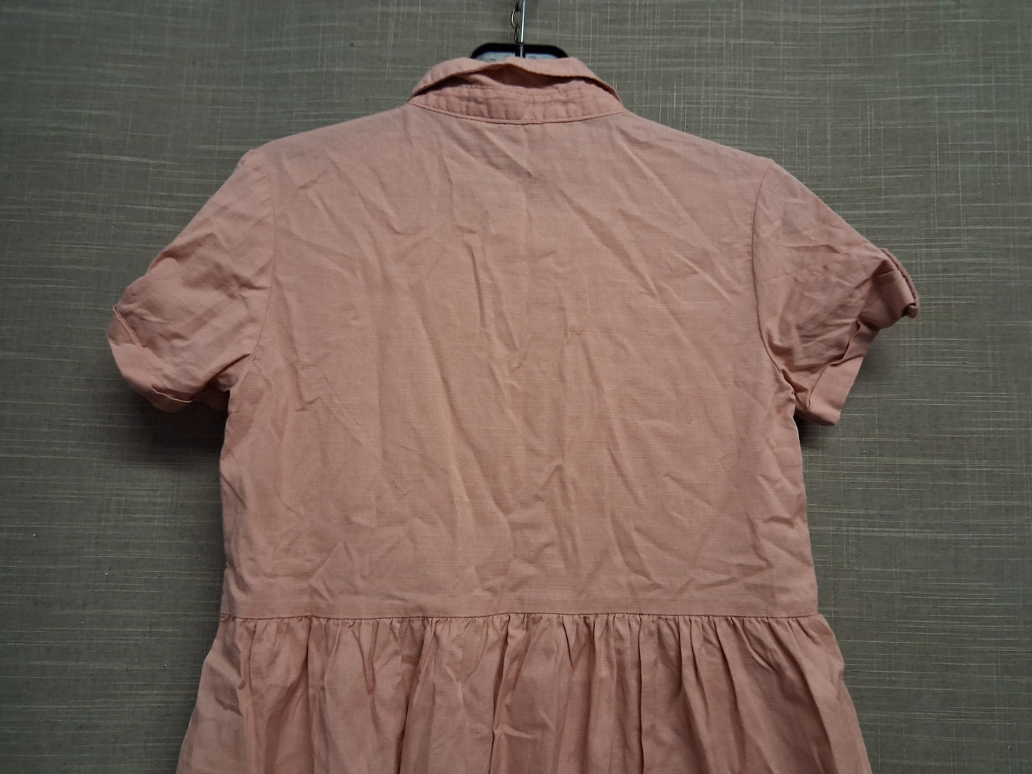 H&M Girls Pink Shirt Dress Short Sleeve Age 7-8 Years