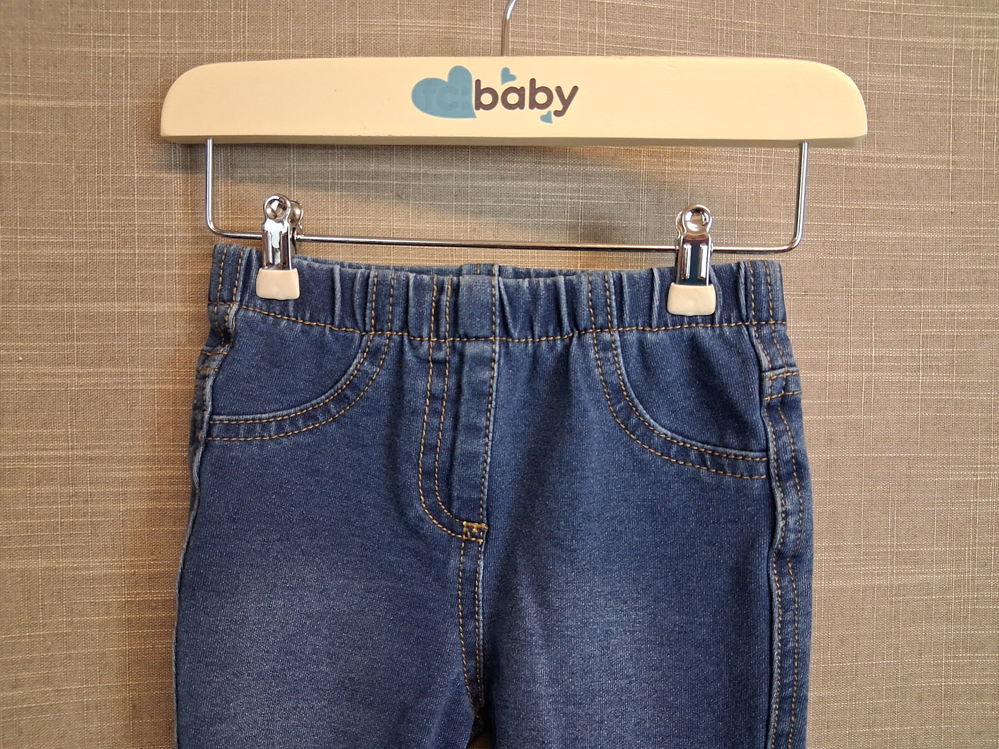 Matalan Girls Blue Denim Jeggings Age 9-12 Months