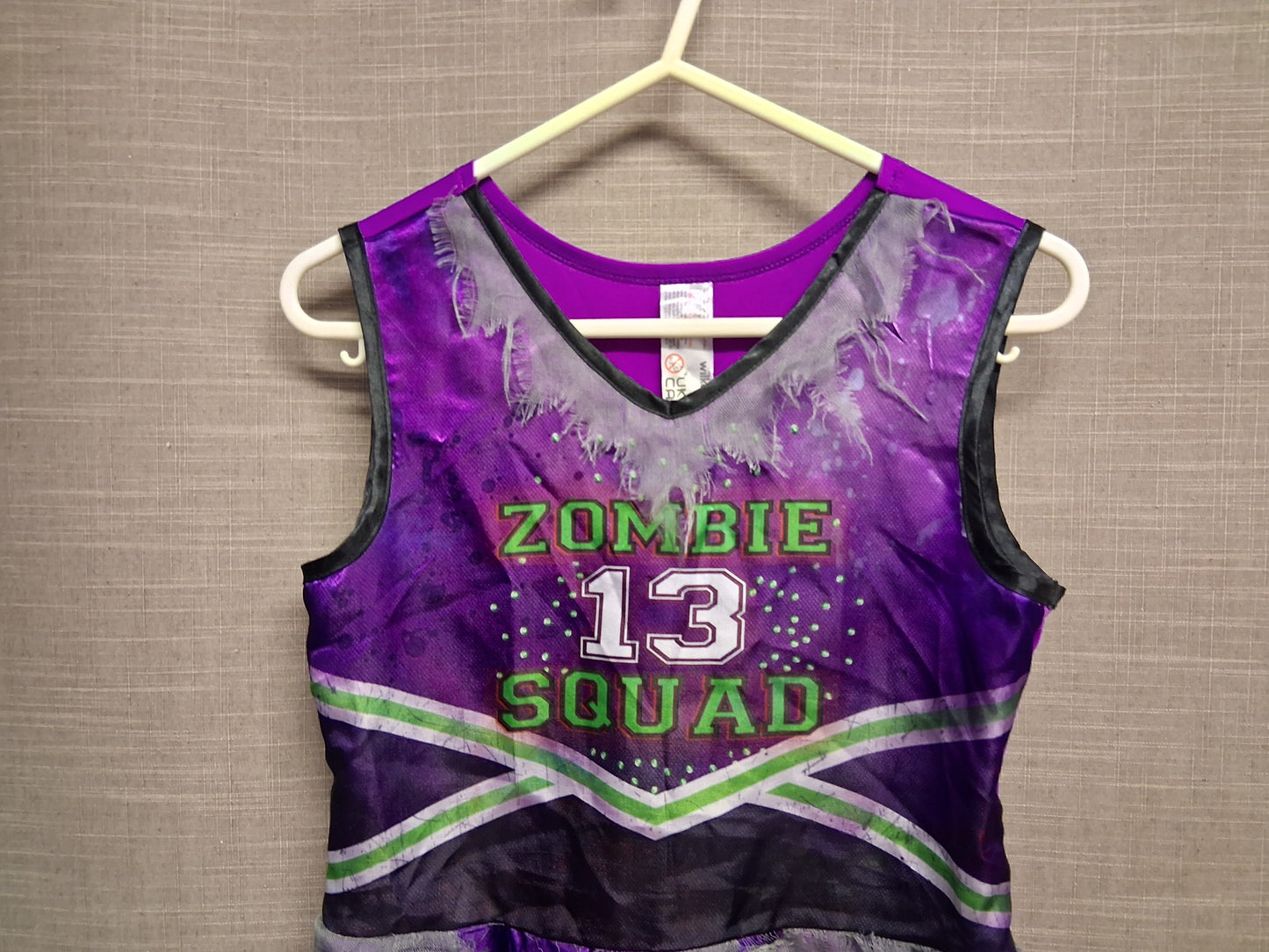 Wilko Halloween Zombie Cheerleader Costume Purple Age 11-12 Years