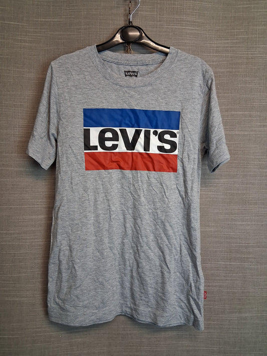 Levi's Boys T-Shirt Grey Graphic Print Age 12 Years