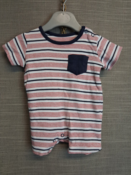 Matalan Boys Multicolour Stripe Jersey Romper Age Newborn