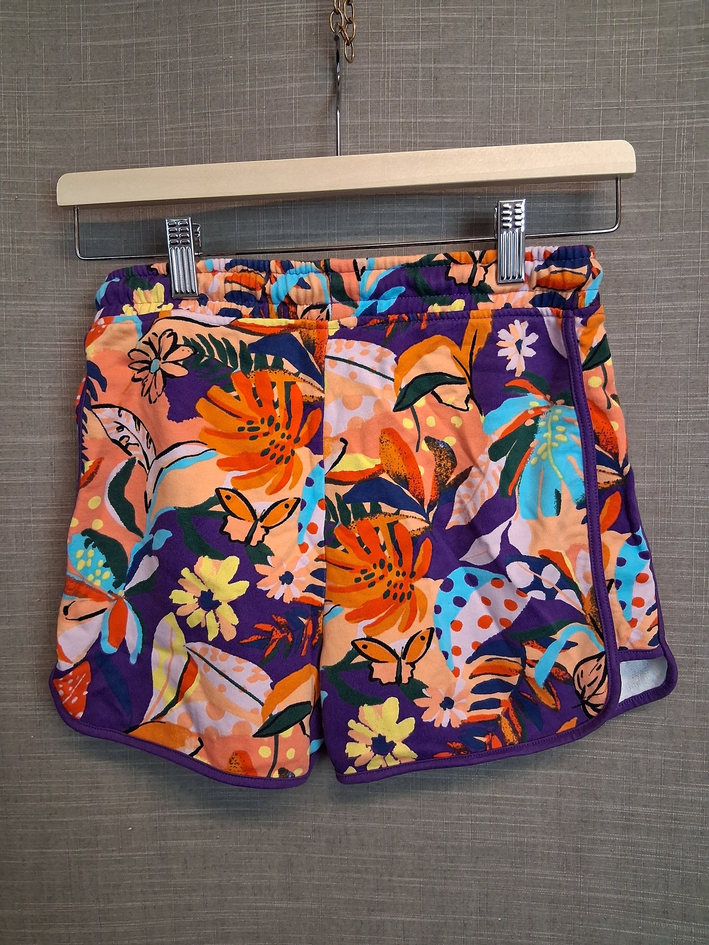 Next Girls Multicolour Floral Jersey Shorts Age 11 Years