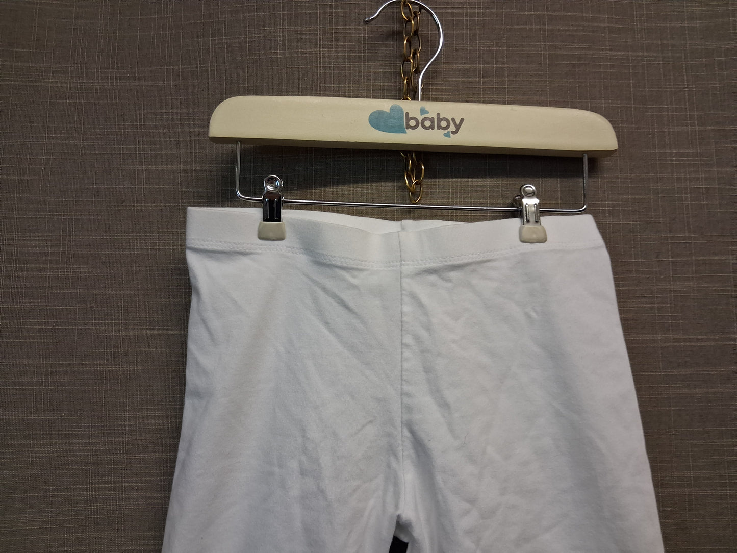 F&F Girls White Legging Shorts Age 5-6 Years