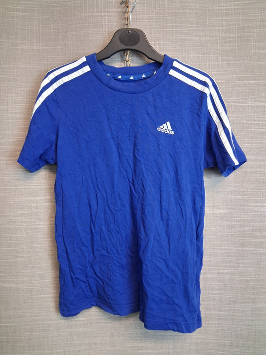 Adidas Boys Blue Short Sleeve T-Shirt Age 9-10 Years