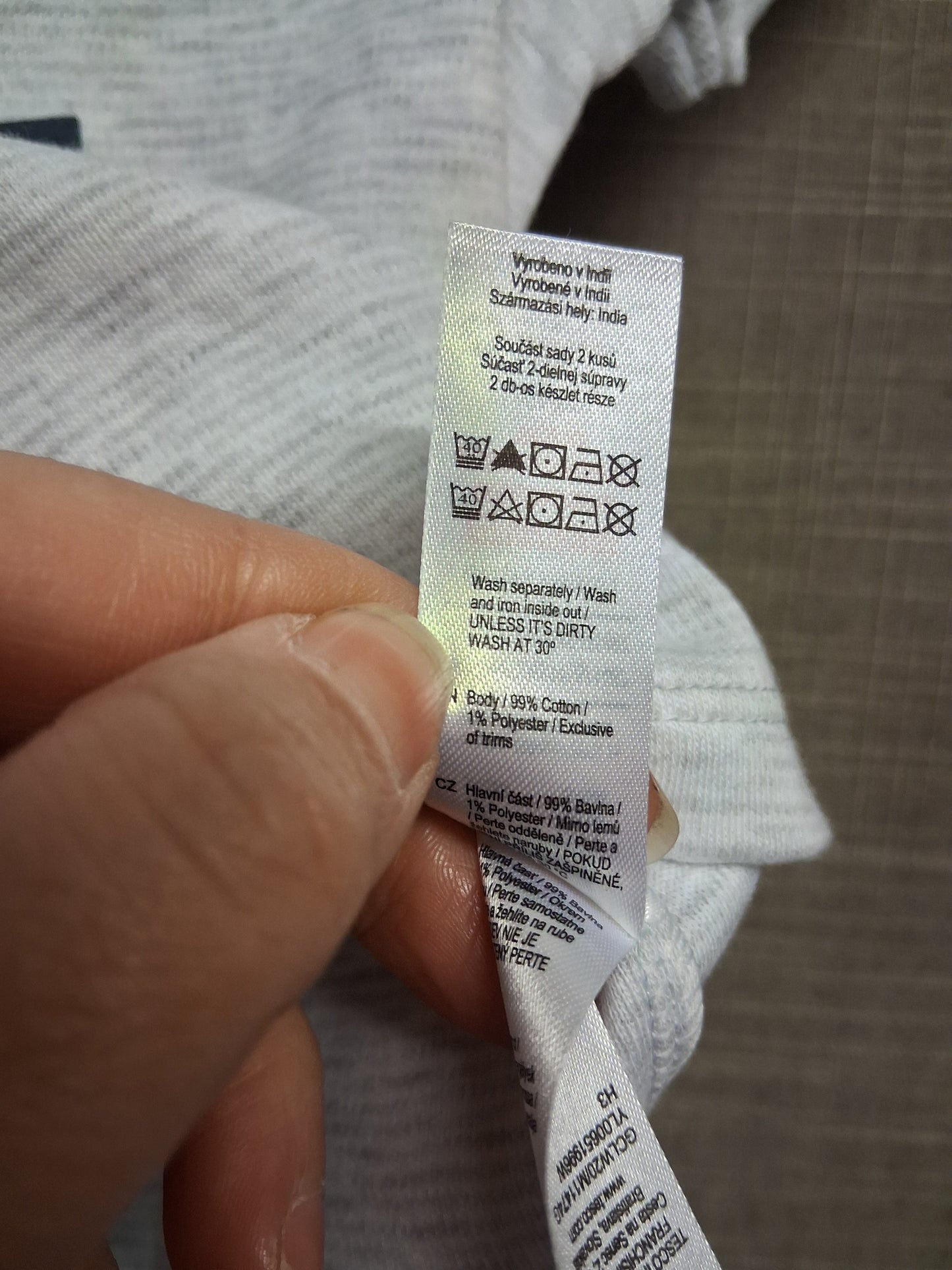 F&F Boys Daddy's Little Bestie Grey Short Sleeve T-Shirt Age 3-6 Months