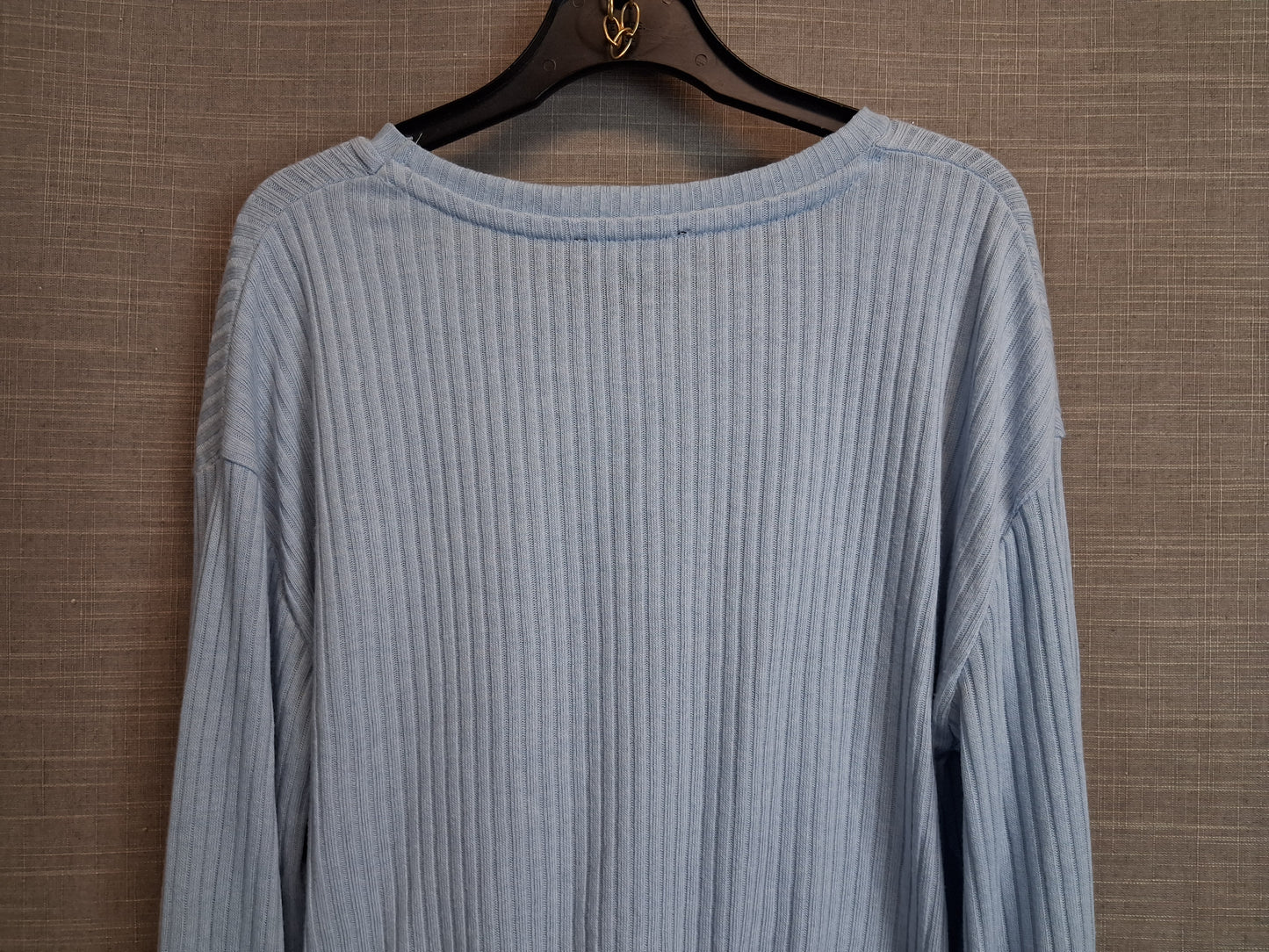 New Look Girls Blue Ribbed Long Sleeve T-Shirt Age 14-15 Years