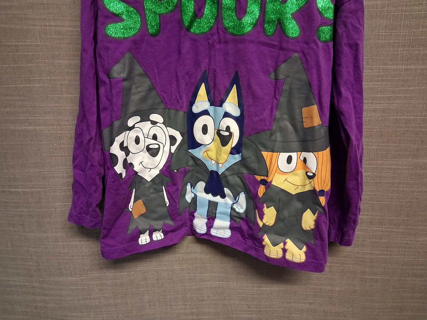 George Bluey Halloween Purple Long Sleeve T-Shirt Age 5-6 Years