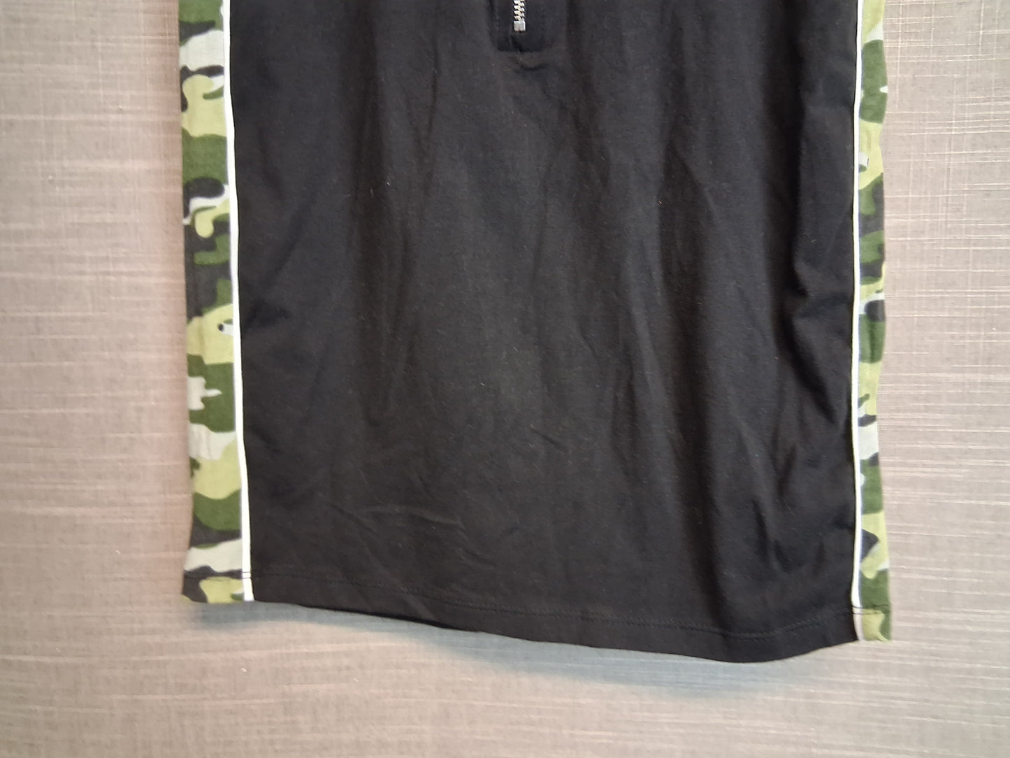 New Look Girls Jersey Pencil Skirt Black Camoflague Trim 12-13 Years