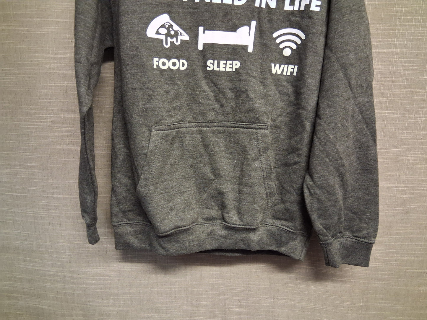 Hot Scamp 'All I Need In Life' Grey Hoodie Age 9-11 Years New