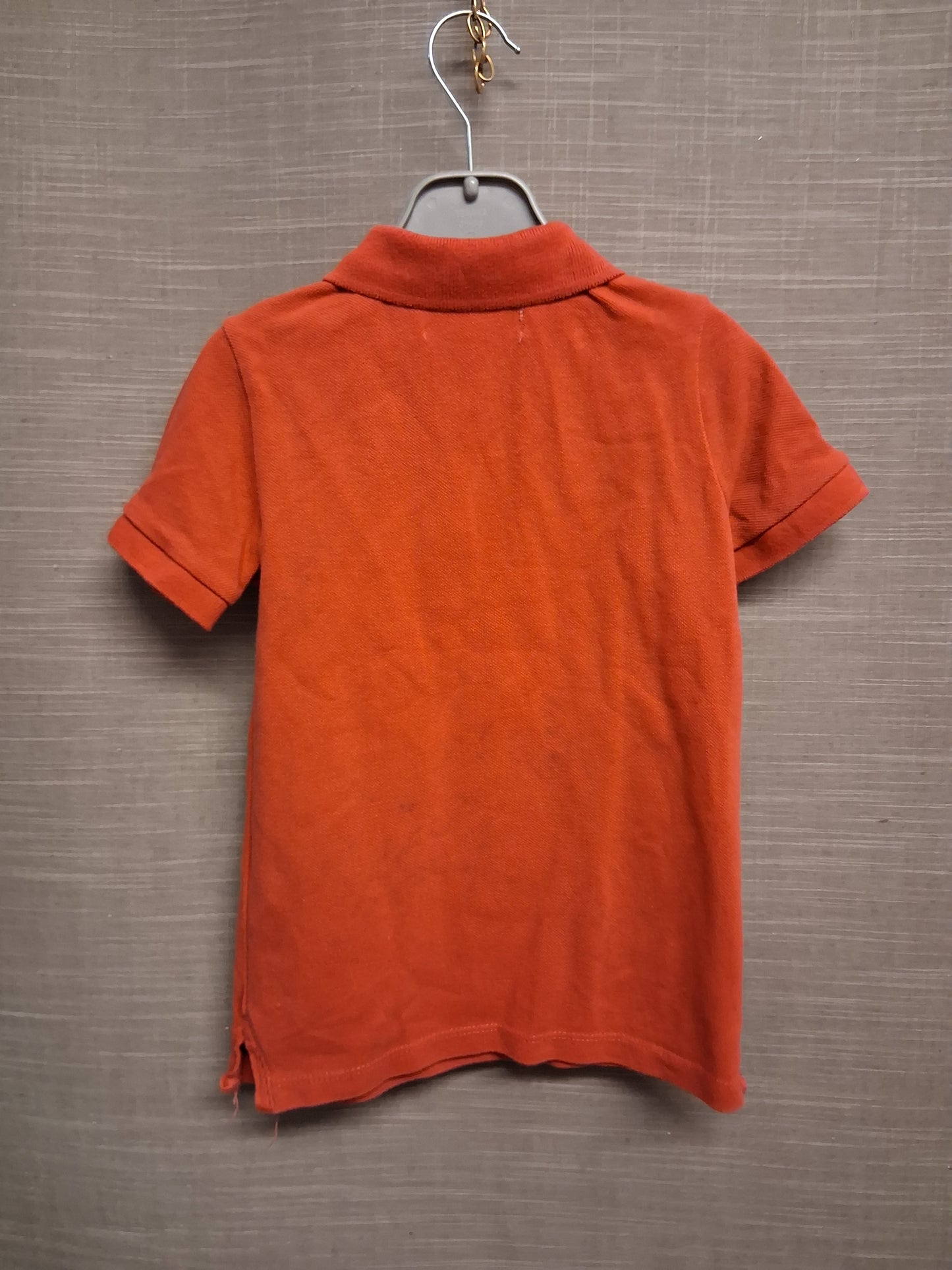 Zara Boys Orange Red Short Sleeve Polo T-Shirt Age 6 Years