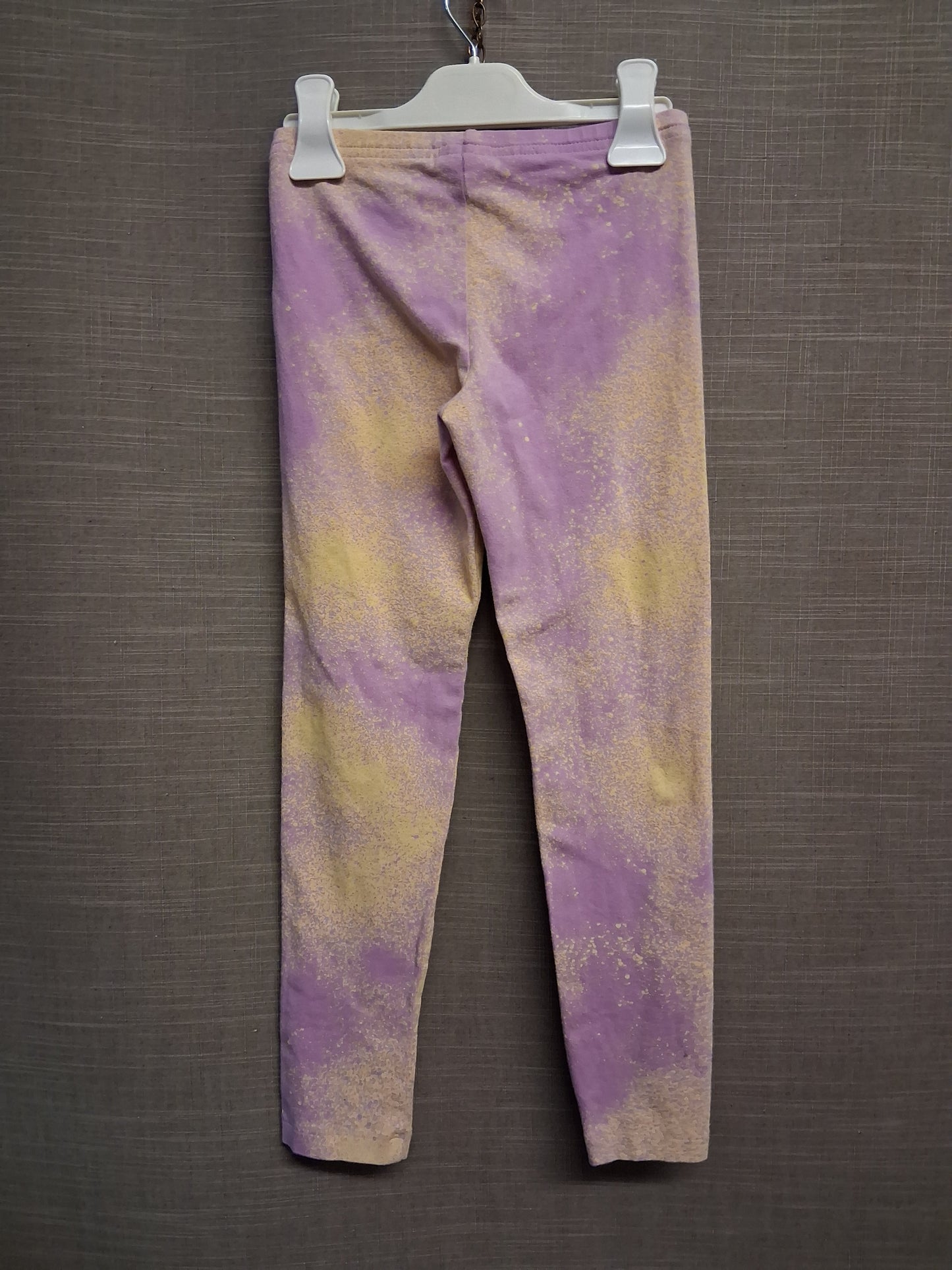 Adidas Lilac Yellow Speckled Leggings Age 8-9 Years