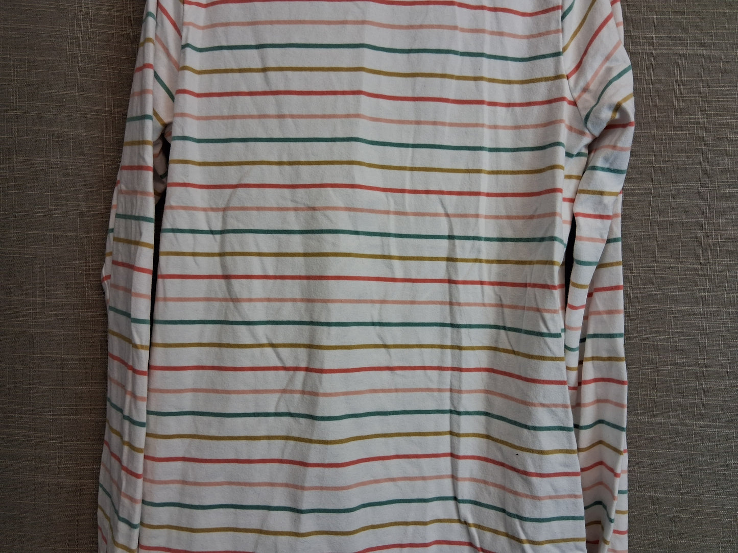 FatFace Girls Long Sleeve Jersey T-Shirt Age 12-13 Years White Stripe