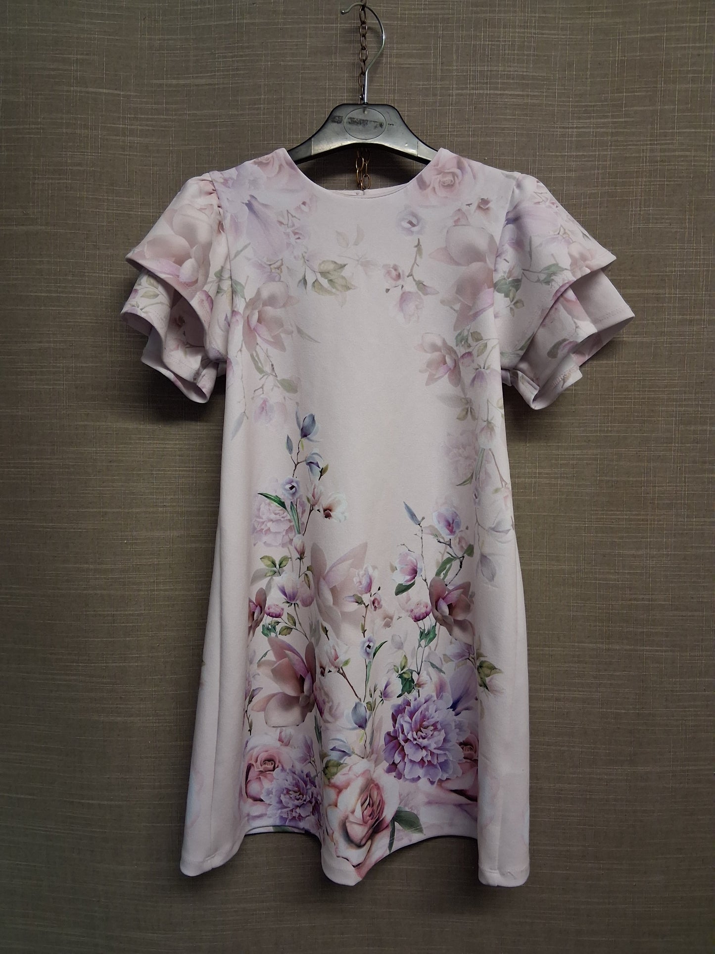 Next Girls Floral Pale Pink A Line Dress Age 8 Years