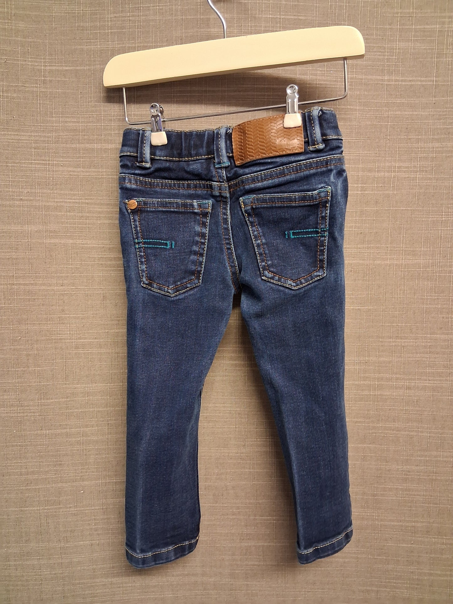 Ted Baker Boys Darkwash Blue Denim Jeans Age 12-18 Months Adjustable Waist