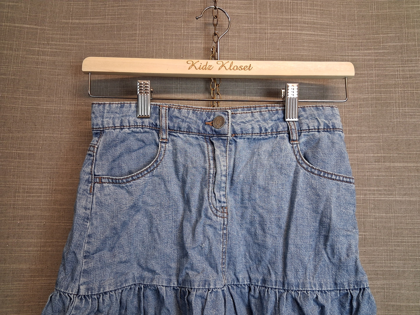 George Girls Blue Denim Skirt Age 10-11 Years
