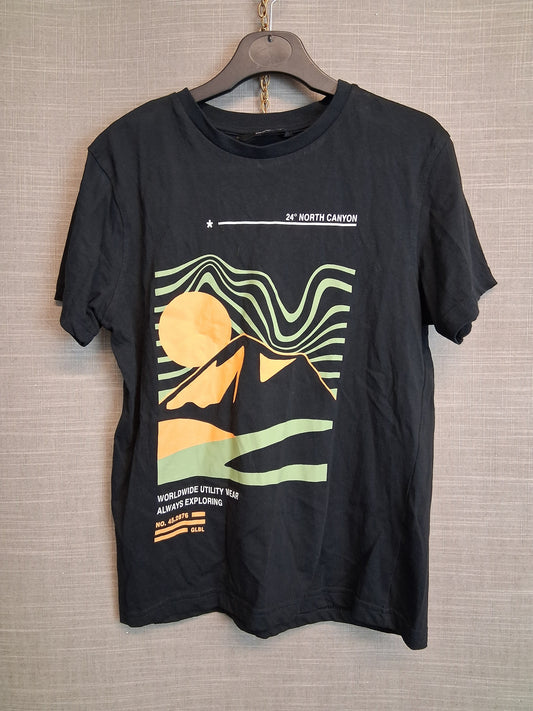 George Boys Short Sleeve T-Shirt Black Age 10-11 Years
