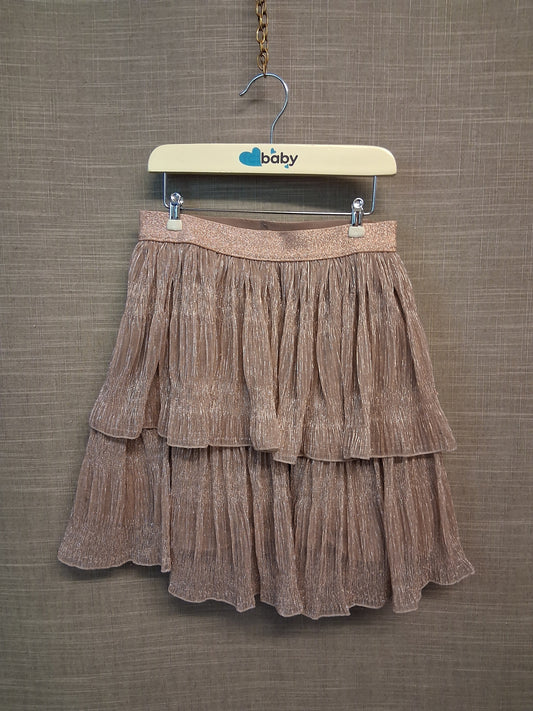 Next Girls Tiered RaRa Skirt Blush Pink Glittery Age 10 Years