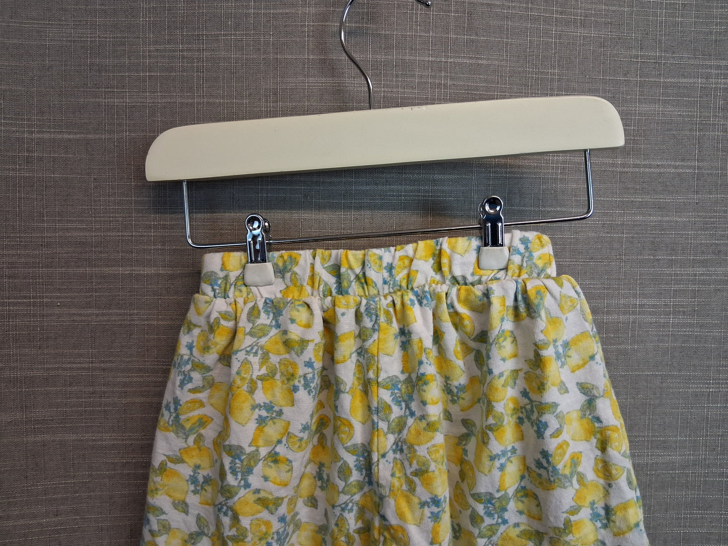 Next Girls Yellow Lemon Print Jersey Shorts Age 6-9 Months