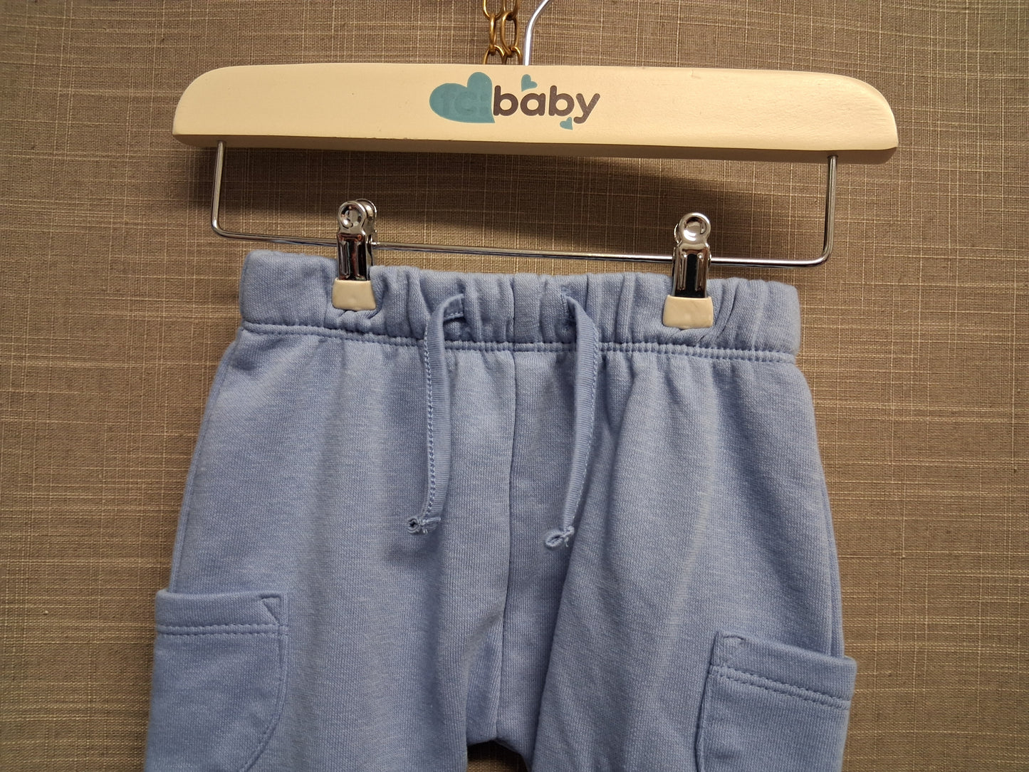 Matalan Boys Cargo Joggers Blue Jersey Age 0-3 Months