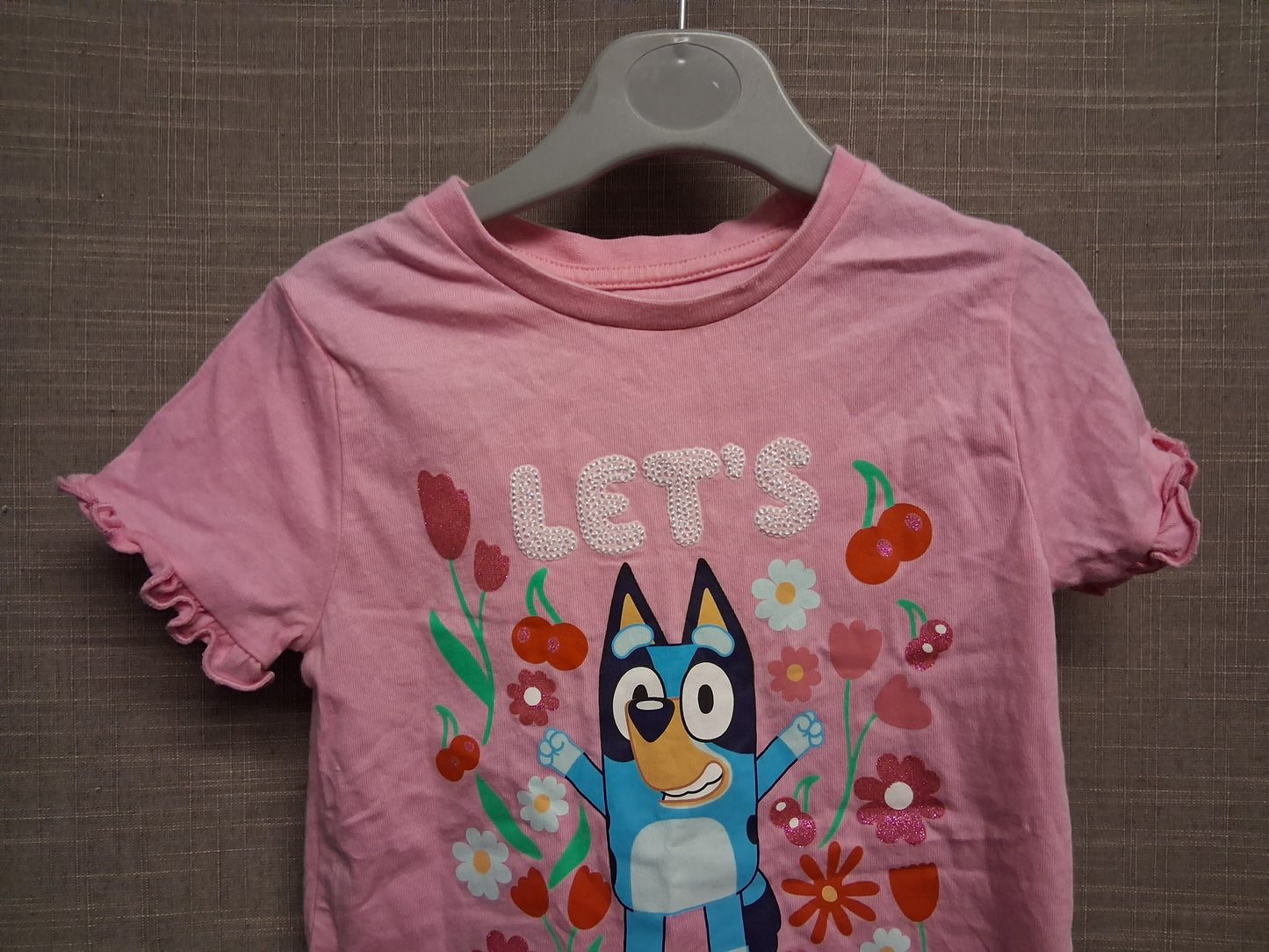 Nutmeg Girls Bluey Pink Short Sleeve T-Shirt Age 18-24 Months