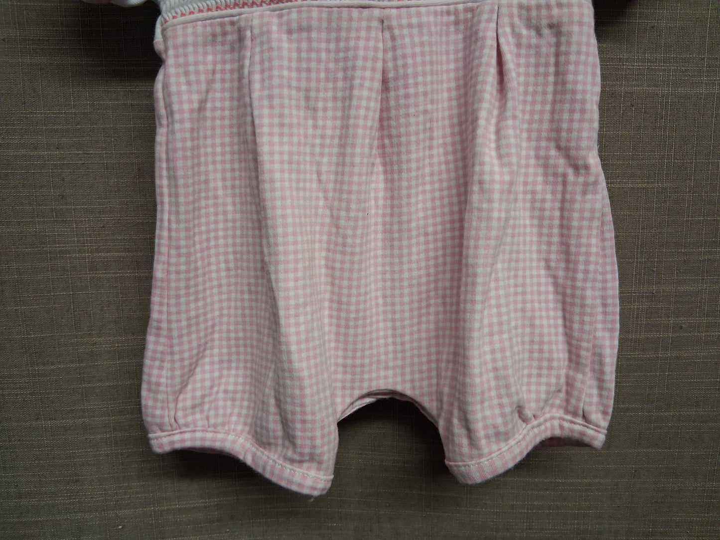 Dandelion Girls Pink White Romper Smock Detail Age 0-3 Months