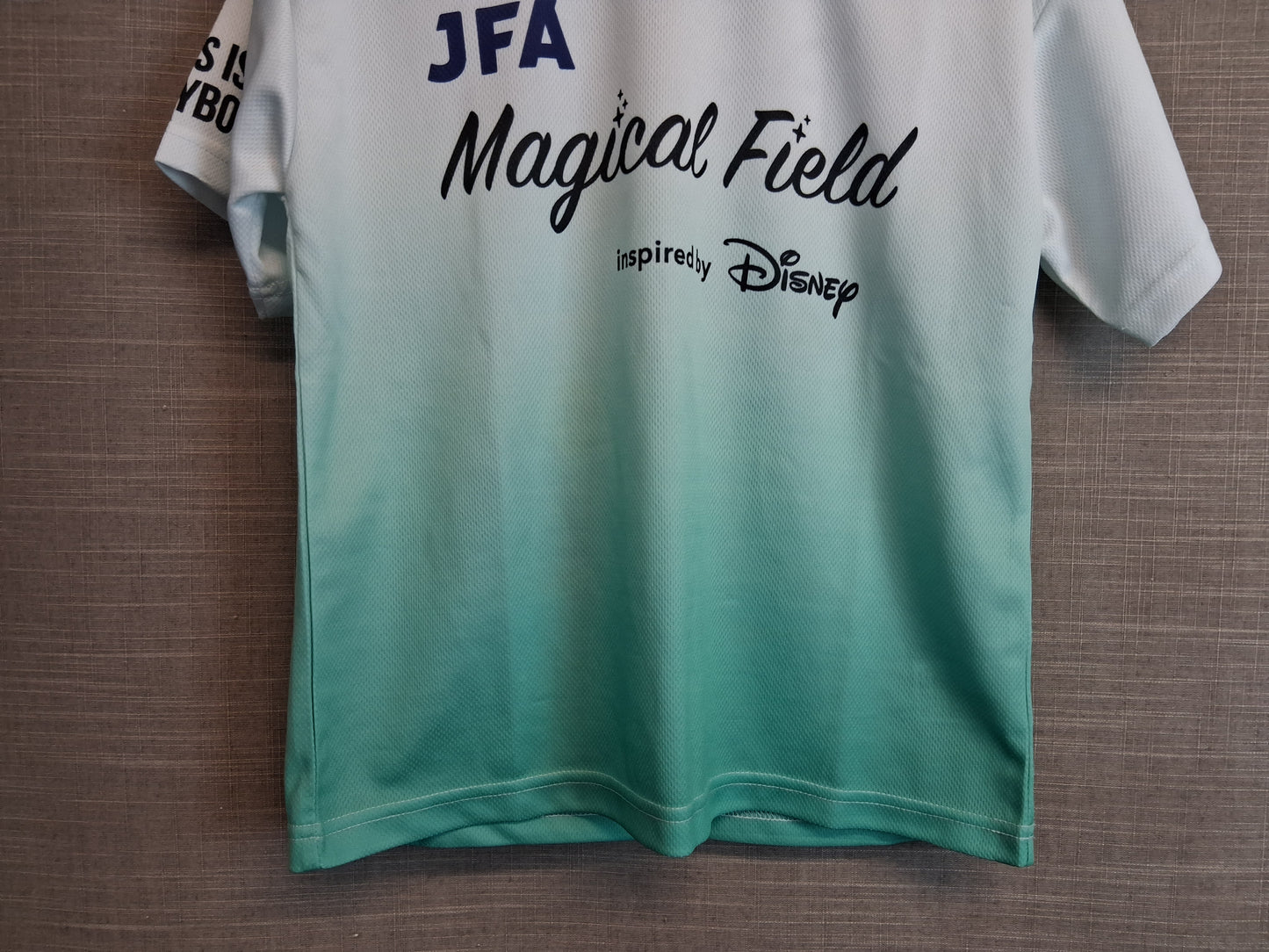 Disney Prince T-Shirt Short Sleeve 7-8 Years Green Ombre Print on Back