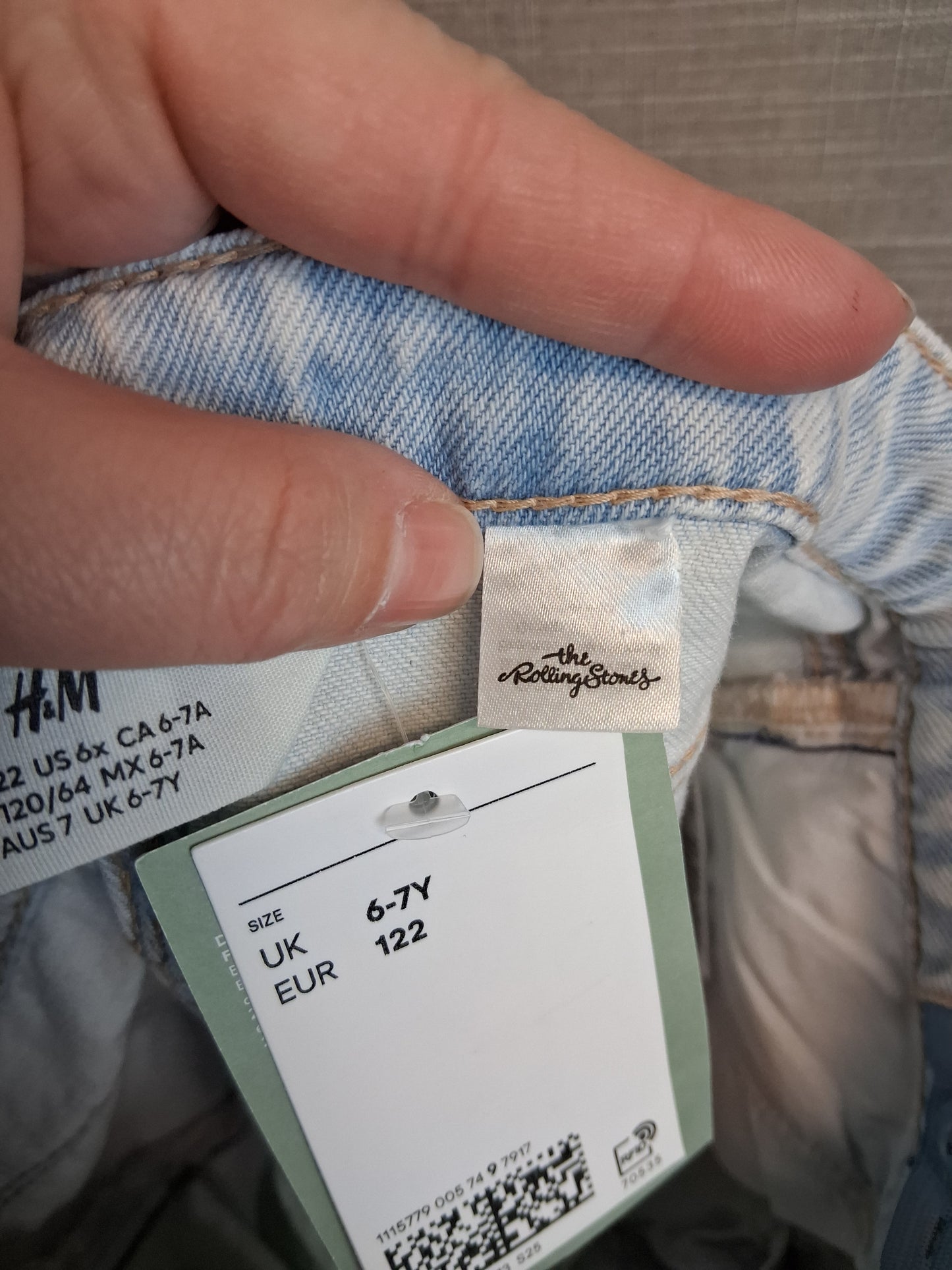 H&M Girls Light Blue Denim Shorts Age 6-7 Years New