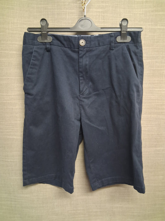 Next Navy Chino Shorts Boys Adjustable Waist Age 16 Years