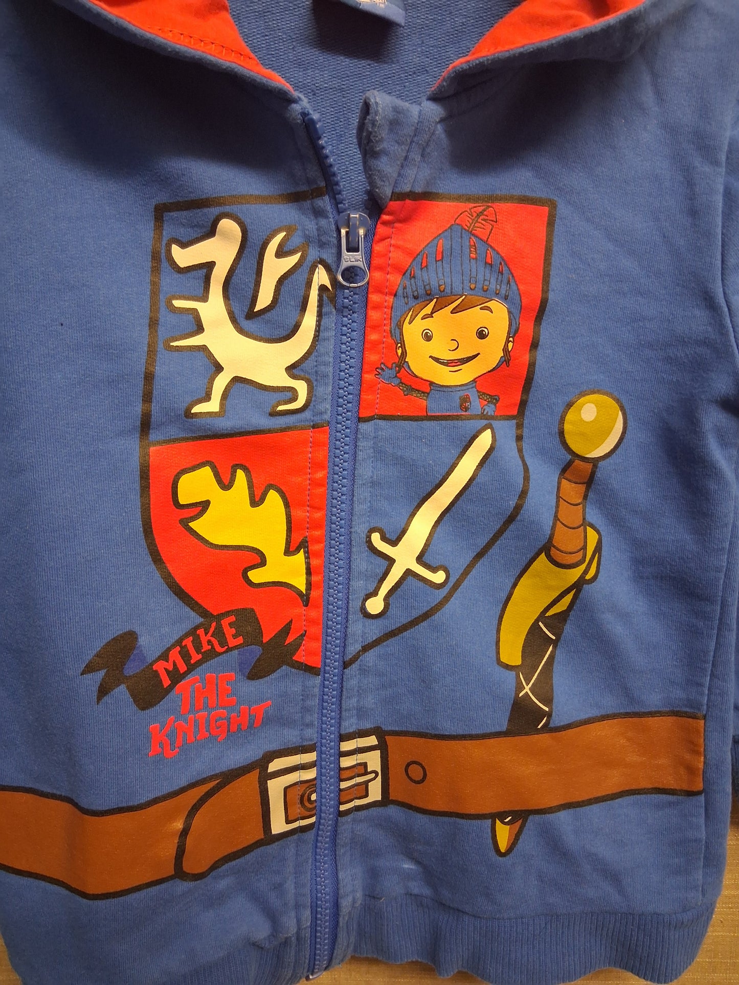 George Boys Hoodie Mike the Knight Character Graphic Blue Age 4-5 Years