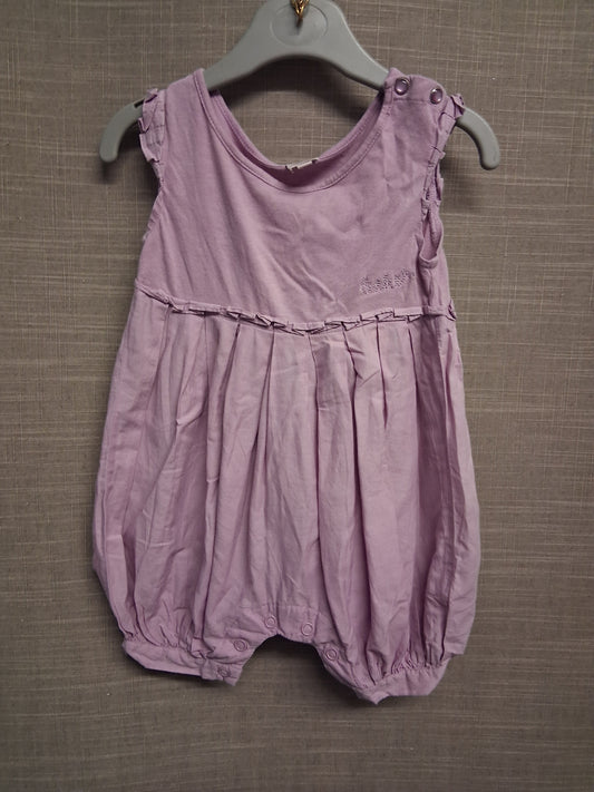 Ted Baker Girls Lilac Romper Sleeveless 100% Cotton Age 3-6 Months