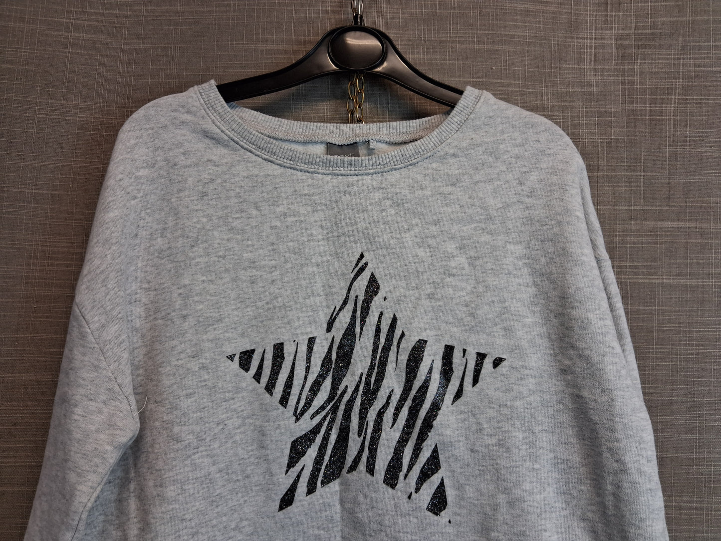 Next Girls Grey Sweater Age 12 Years Star Print